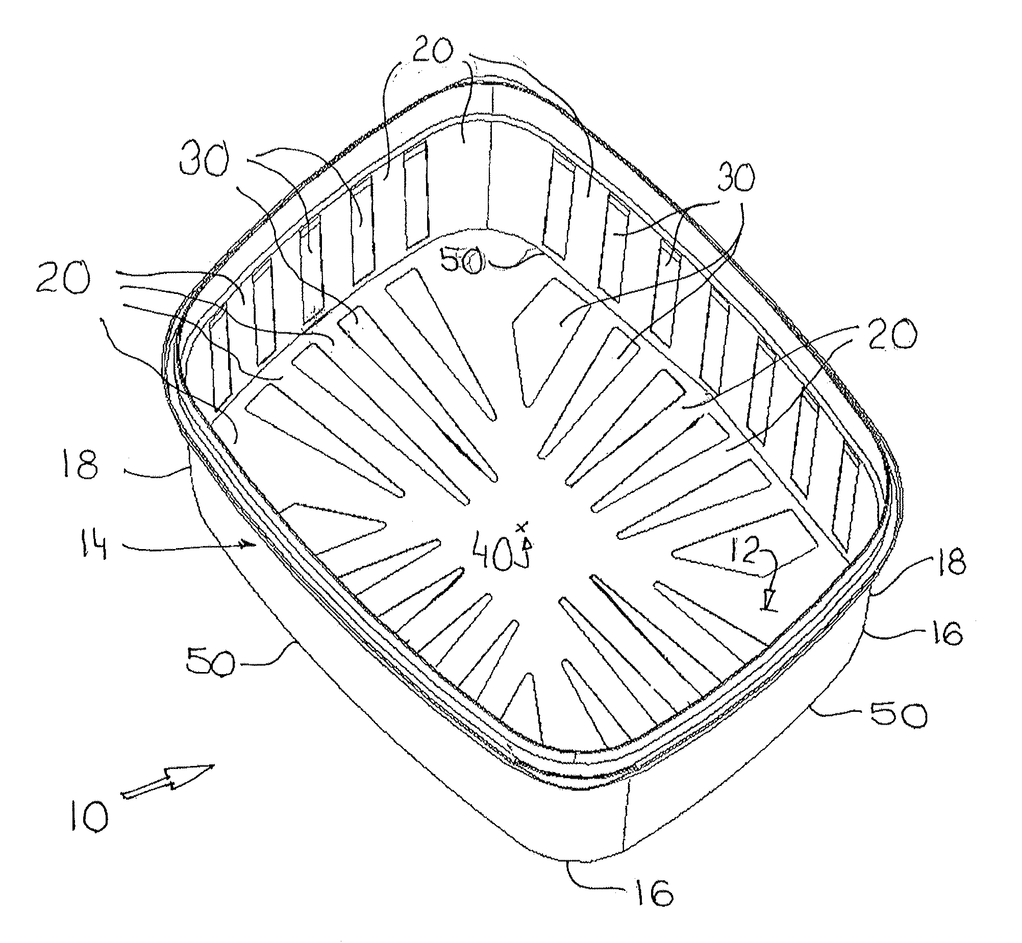 Reduced thickness injection moulded part design