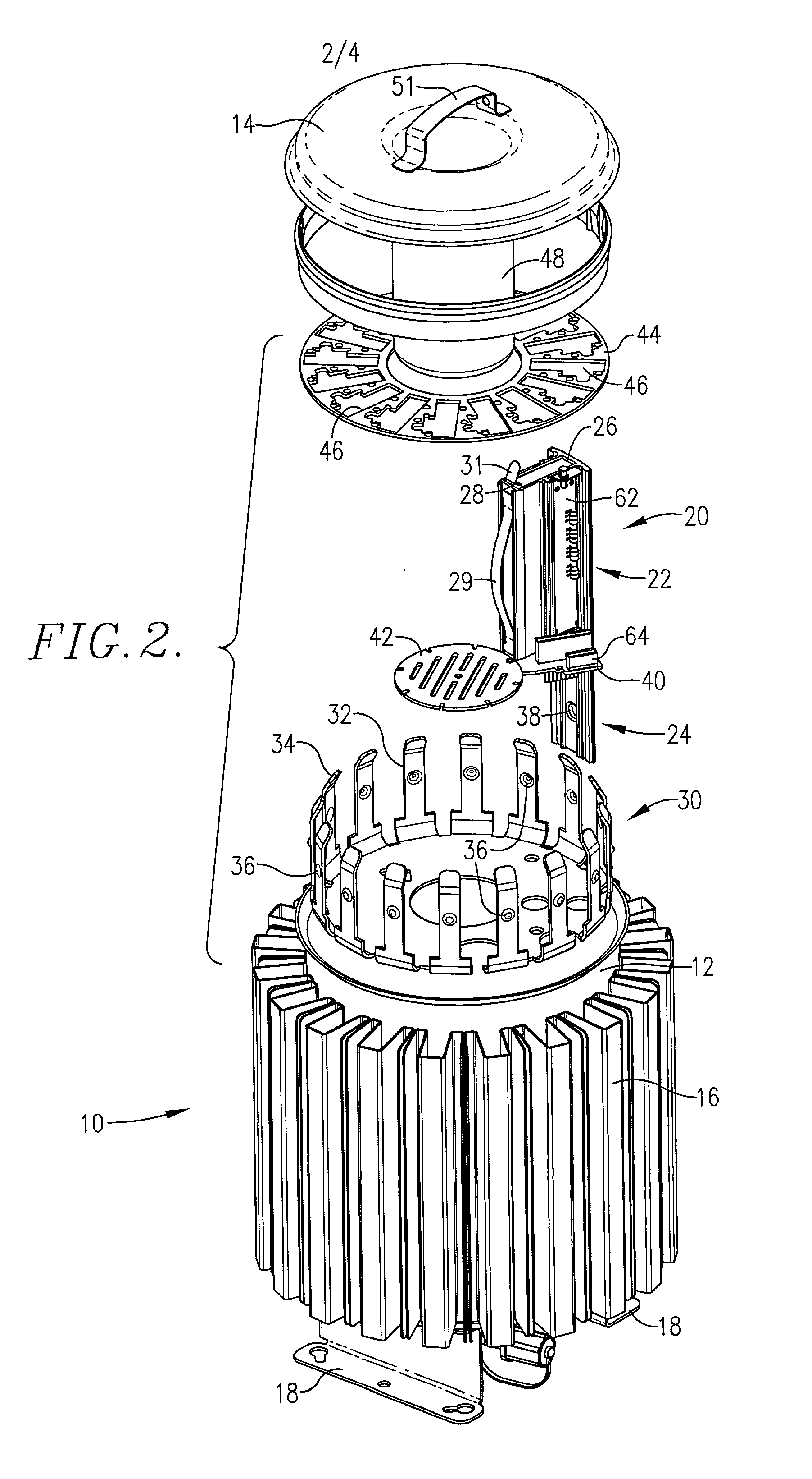 Concentrical slot telecommunications equipment enclosure