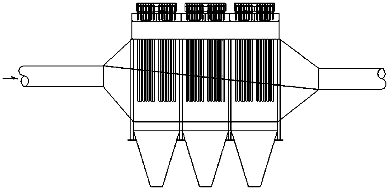 Bag deduster prepared by reconstructing electric deduster