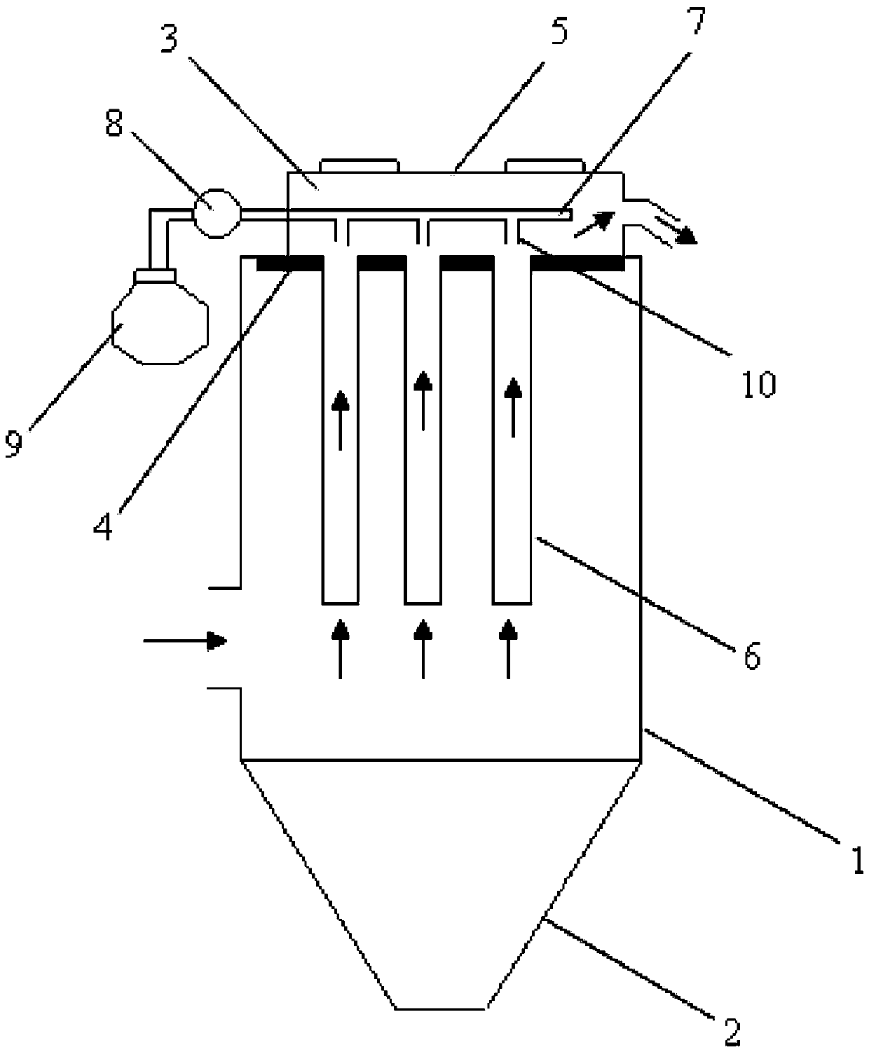 Bag deduster prepared by reconstructing electric deduster