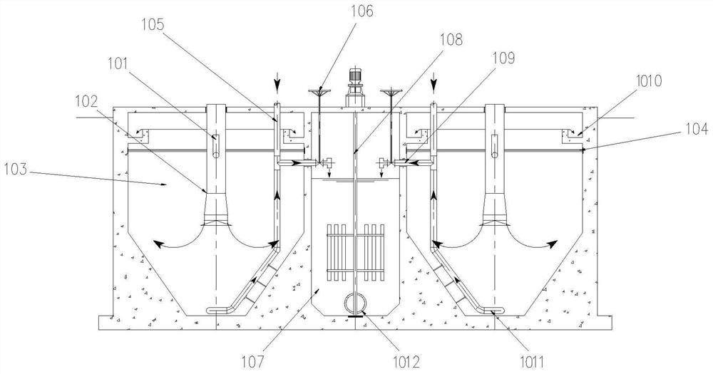 Three-stage sludge dewatering and drying system and method in domestic sewage treatment plant