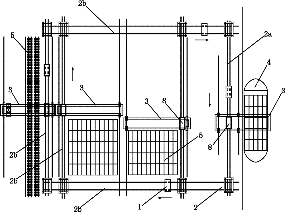 Track transfer system for containers