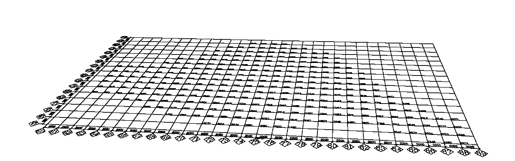 Irregular oblique-crossing web-shaped grillage beam hyperbolic roof structure construction method