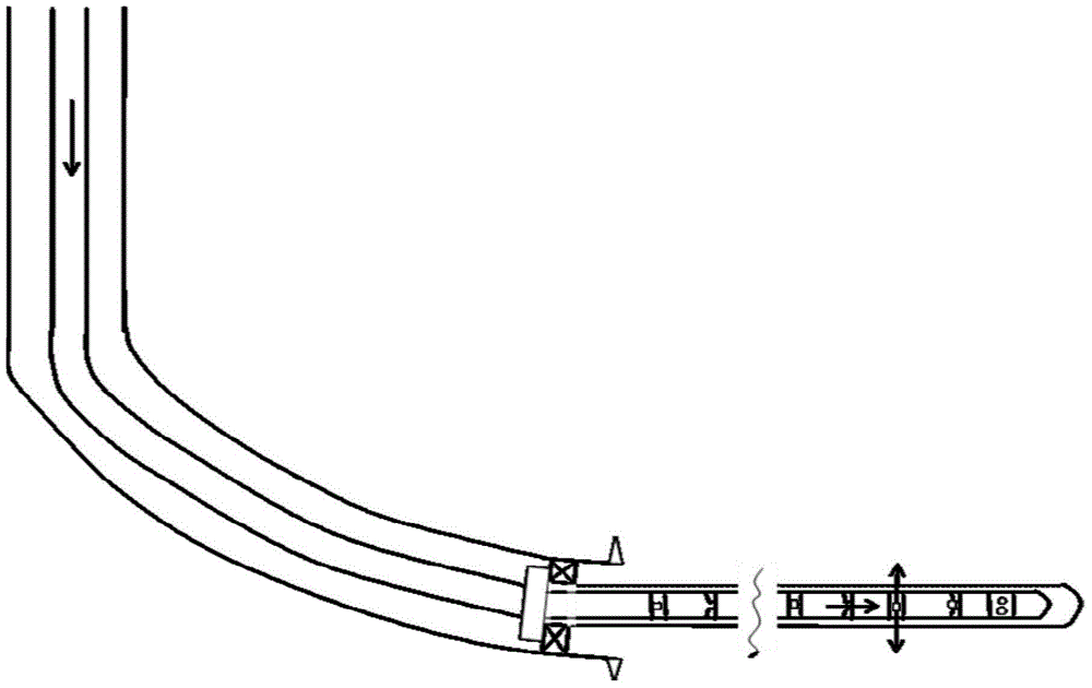 Offshore viscous oil time-divided and segmented heat injection oil extraction pipe string of horizontal wells and method thereof