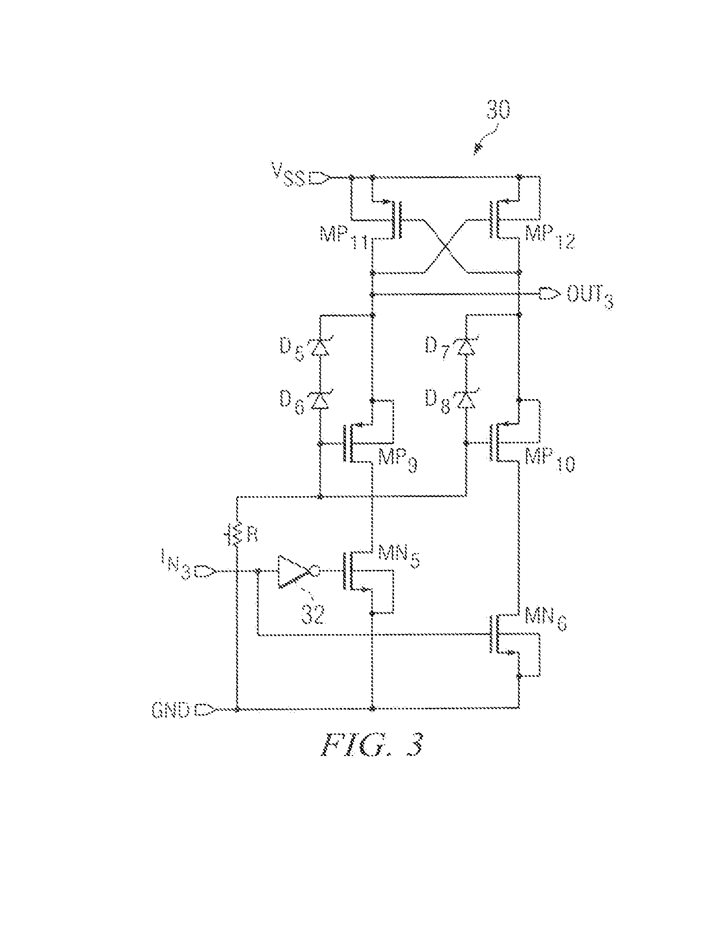 Self-biased high voltage level shifter