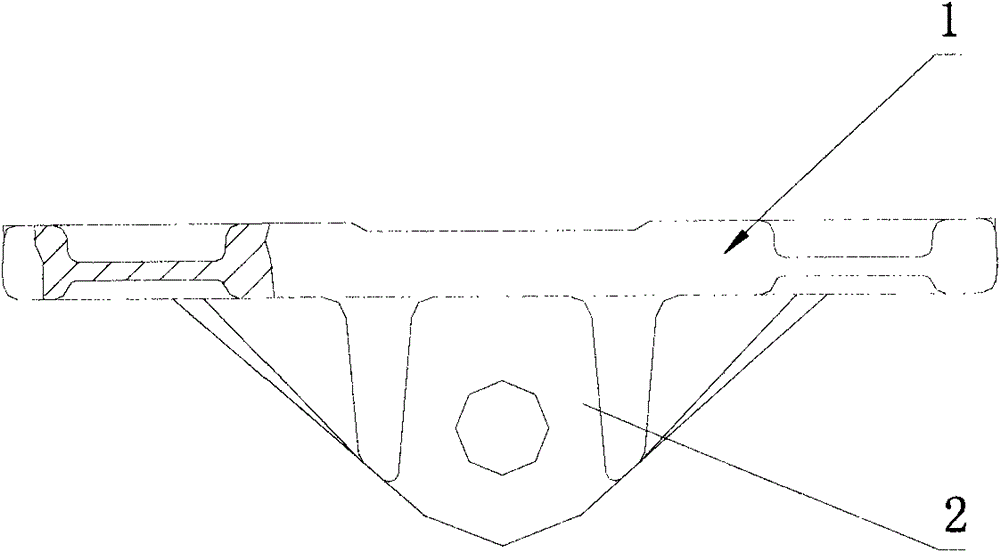 Lower cantilever base for support seat of railway line contact network