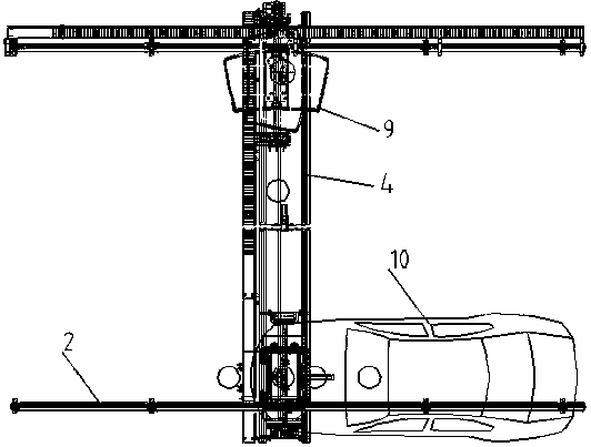 Auxiliary assembling and transferring device for automobile windshield glass