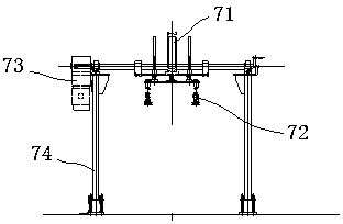 Auxiliary assembling and transferring device for automobile windshield glass