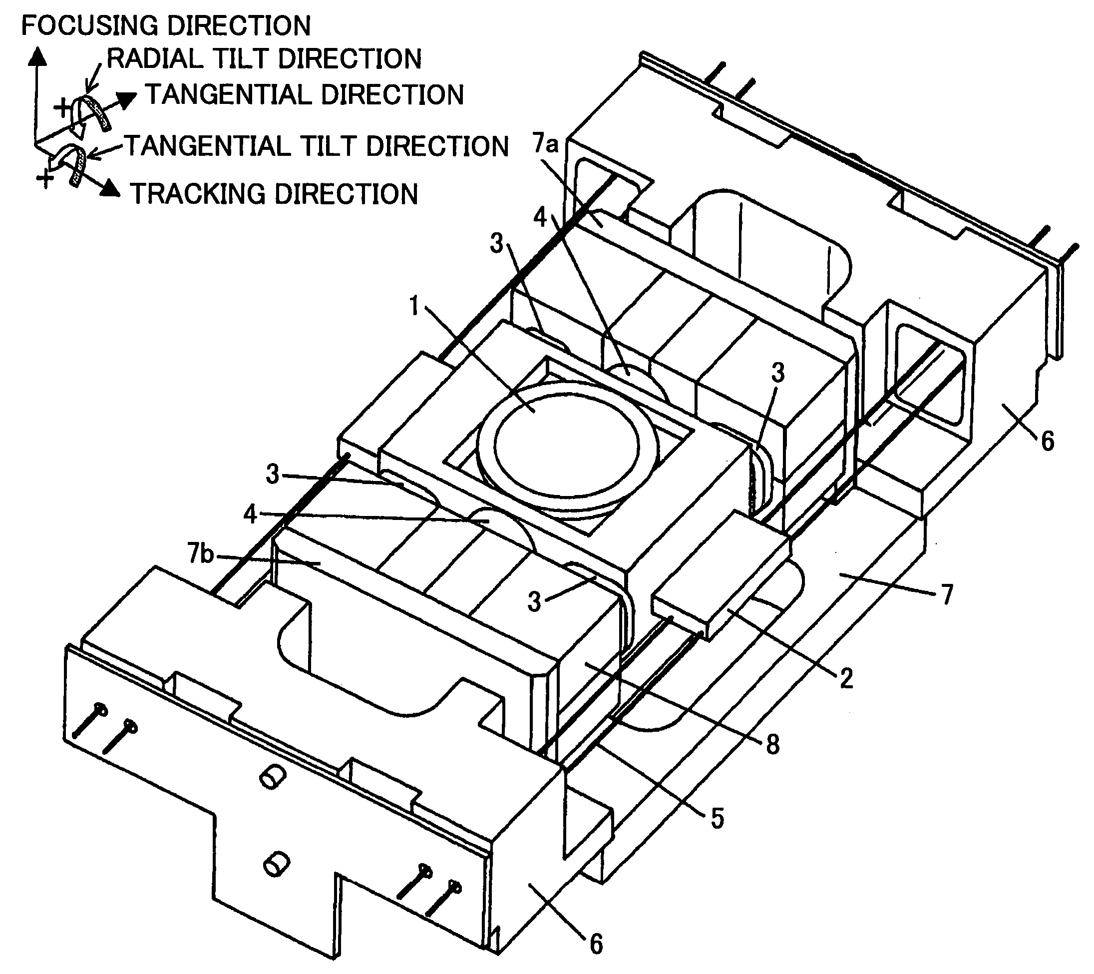 Object lens driving device, optical pickup, and optical disk drive