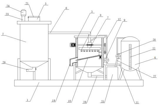 Production system for preparing zinc material through atomization