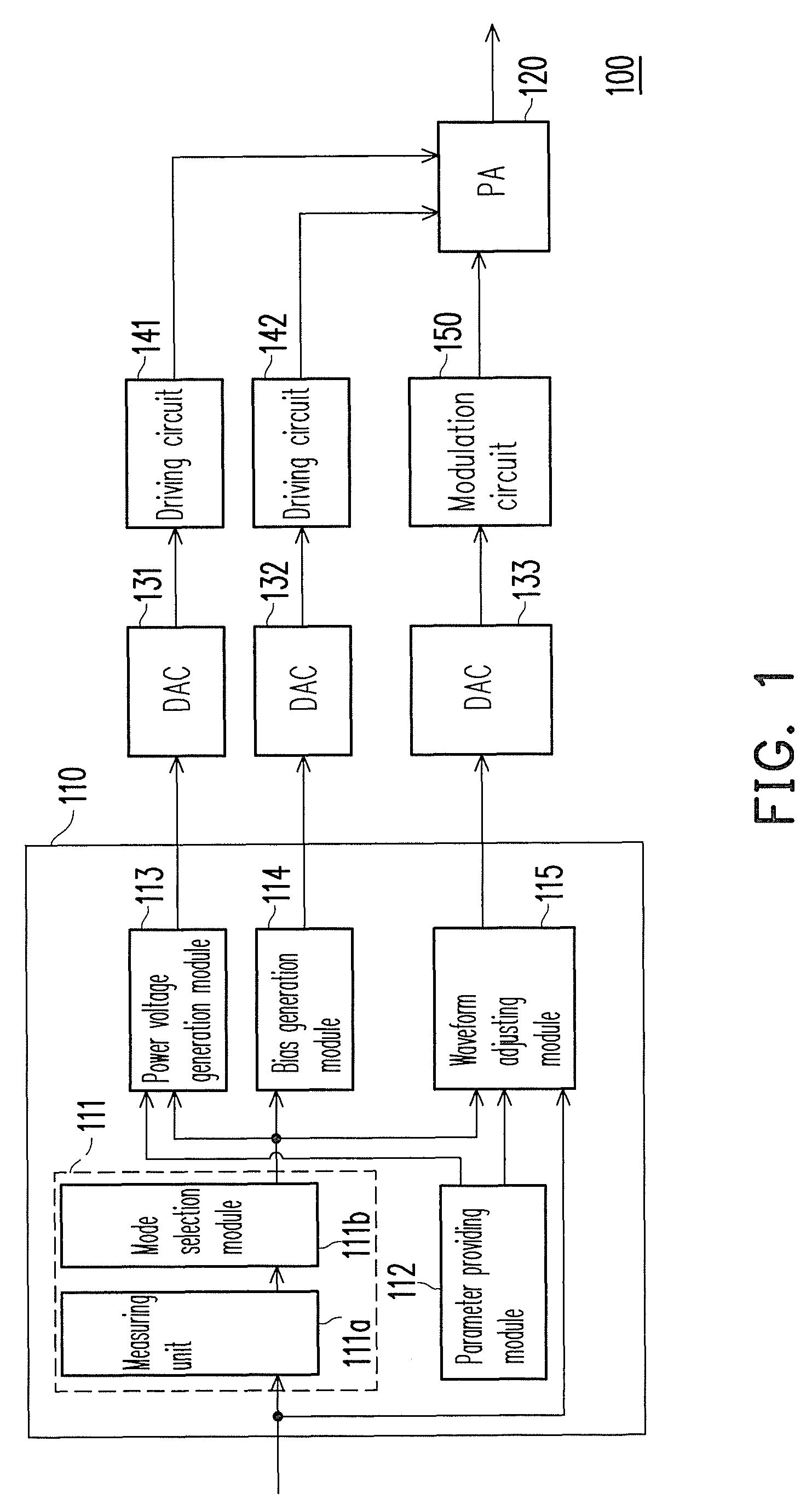 Power amplifier system and control method and control device thereof