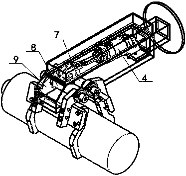 Special clamp for drilling mechanism