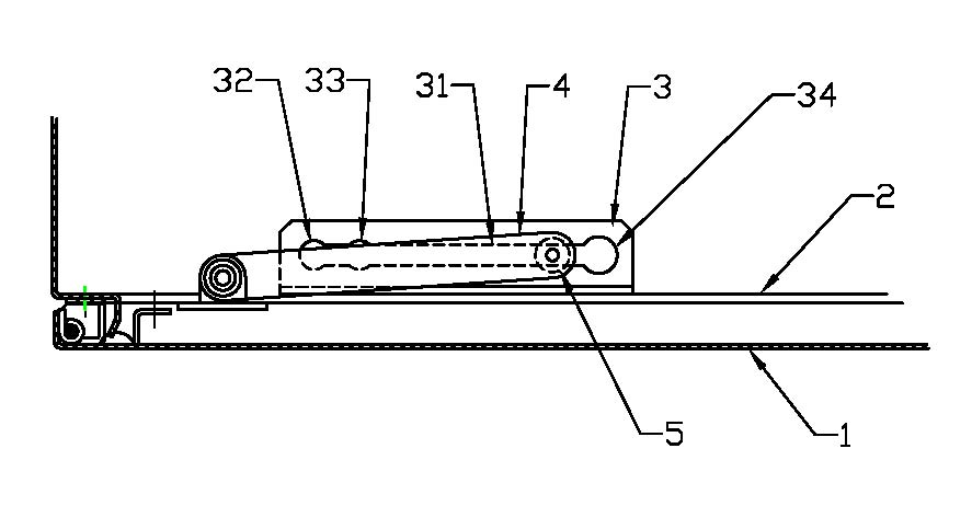 Switch cabinet door support structure