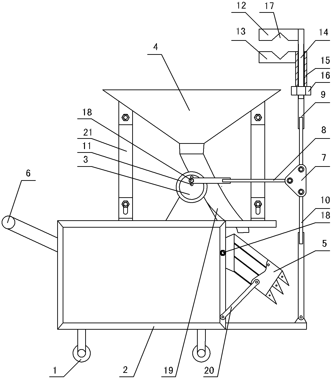 Push-rocking type Chinese date classifying harvester