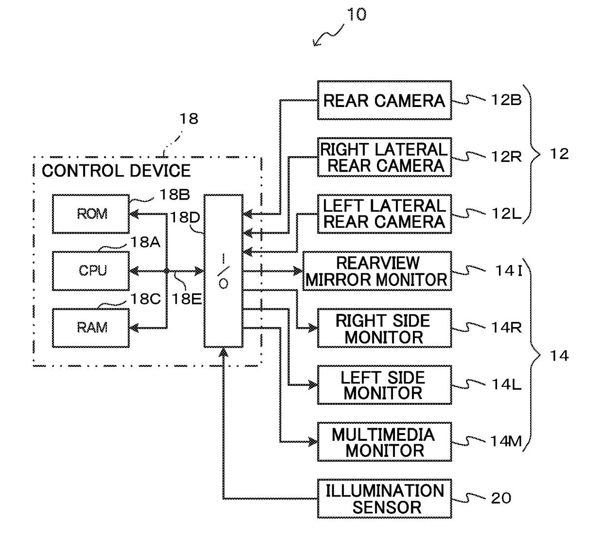 Image display device for vehicle and image display program for vehicle