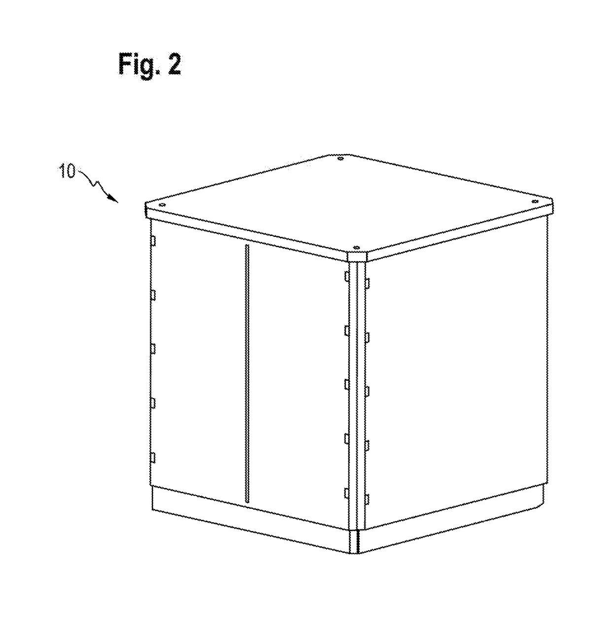 Housing for an electricity charging station and method for producing same