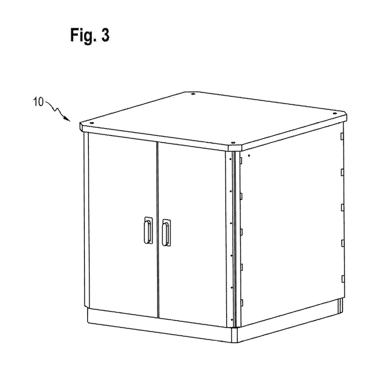 Housing for an electricity charging station and method for producing same