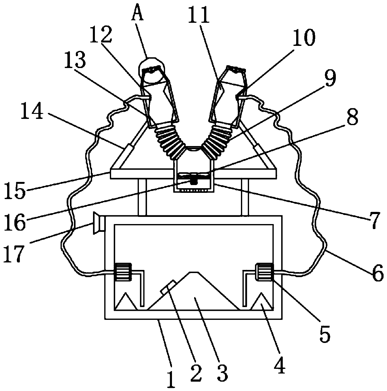 High-altitude spraying dust-settling device for construction site