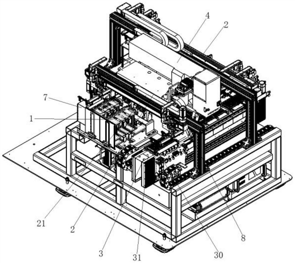 Beating and pressing plate structure, feeding mechanism and IC carrier plate processing equipment