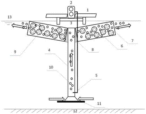 Aerobiont membrane wastewater treatment device