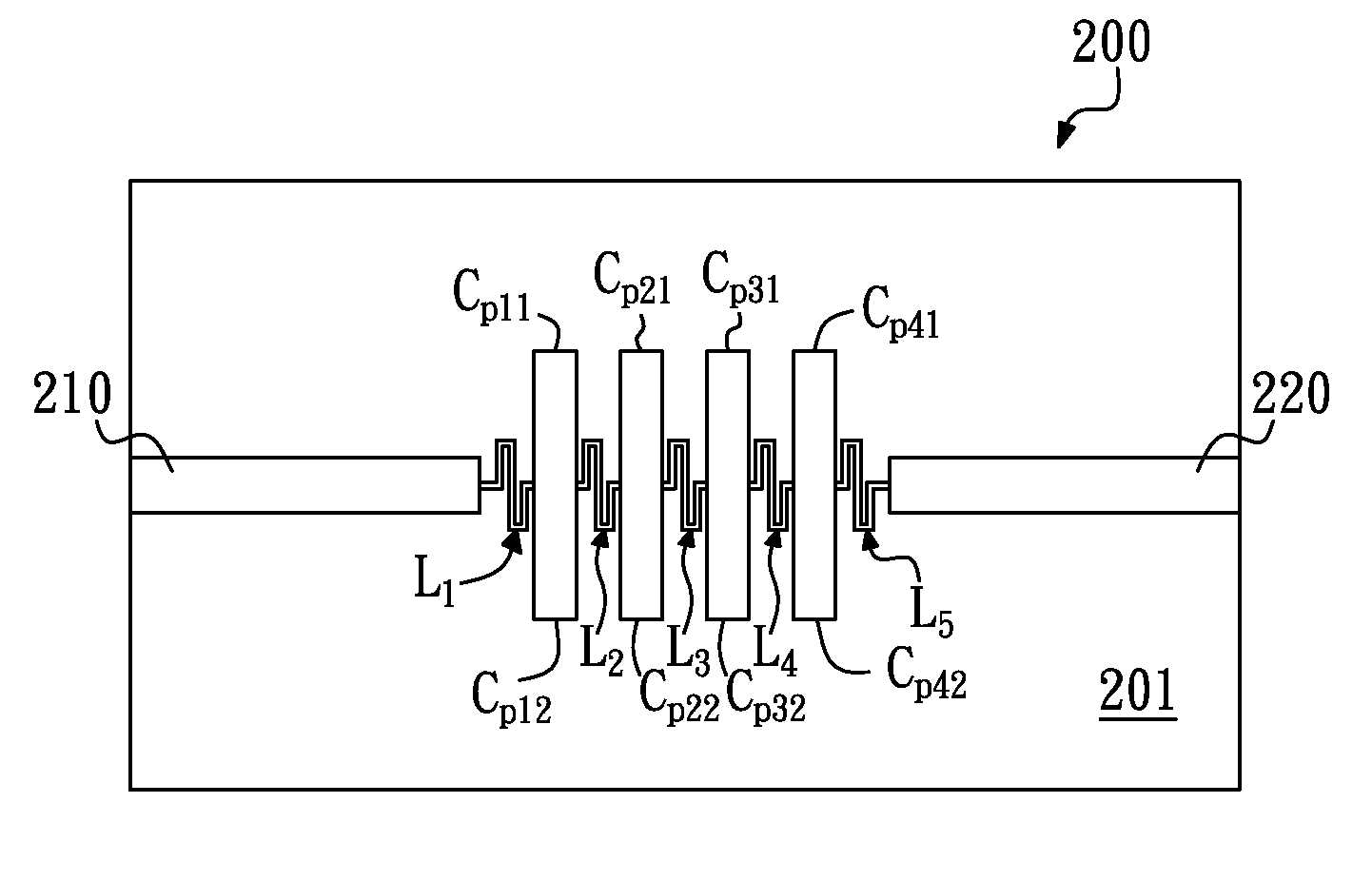 Discontinuous Transmission Line Structure