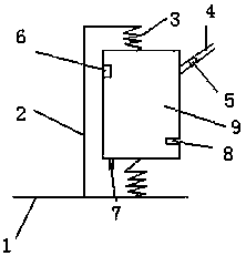 Liquid mixing device for scenic spot supporting facility