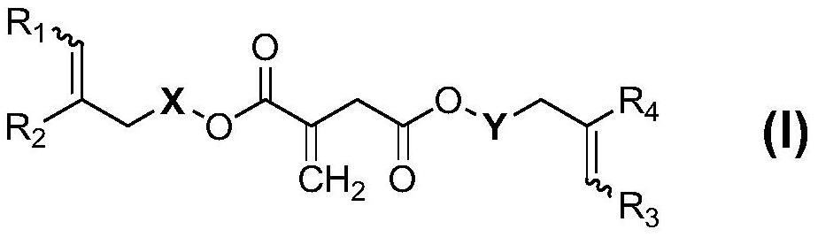 Itaconic acid diester type photocuring monomer, composition, preparation method and application