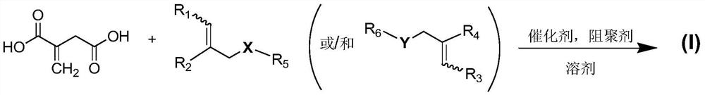 Itaconic acid diester type photocuring monomer, composition, preparation method and application