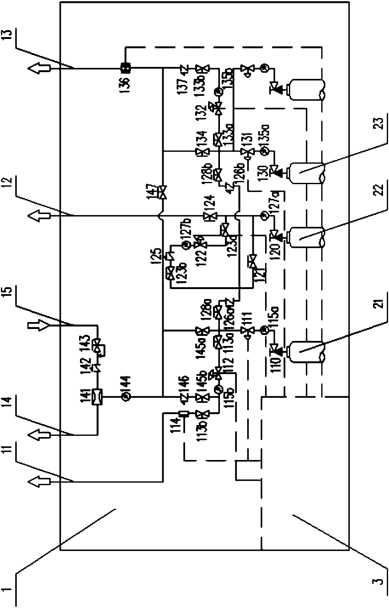 Skid-mounted gas fuel ignition device and ignition method thereof