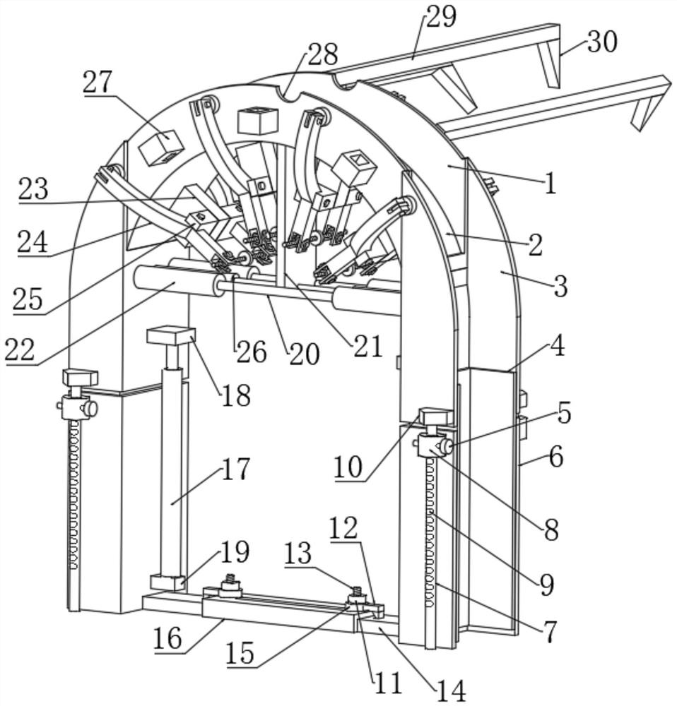 Anti-collapse device for expressway tunnel engineering