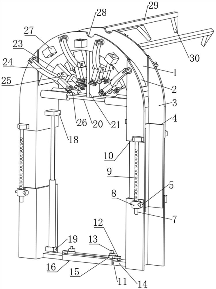 Anti-collapse device for expressway tunnel engineering