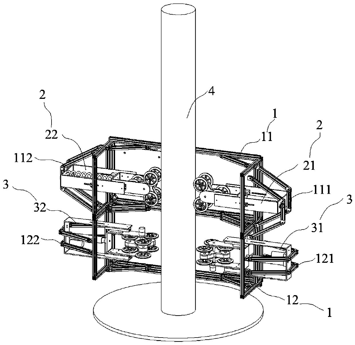 Obstacle-crossingclimbing rod device and climbing rod method thereof