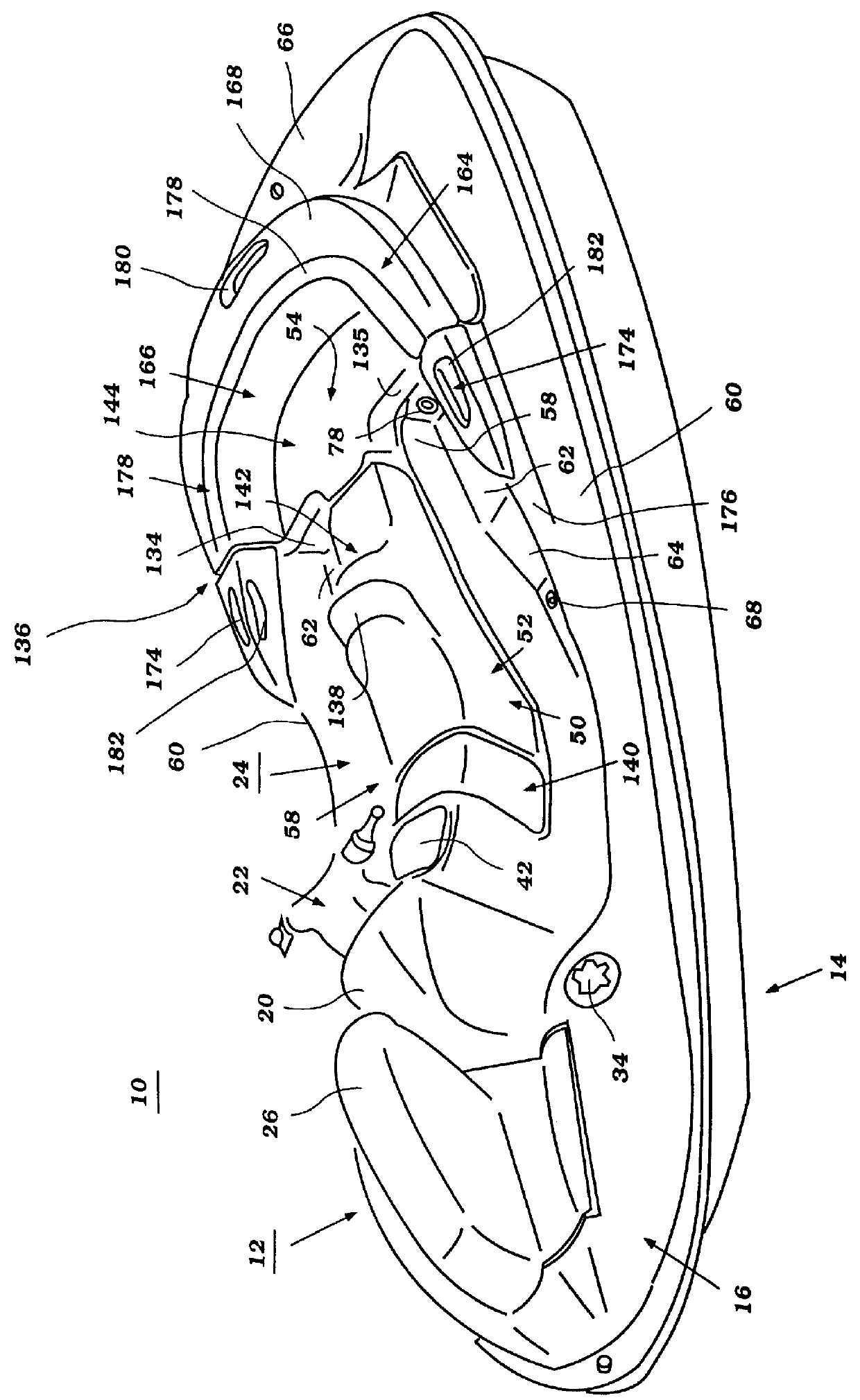 Rear seat and support for watercraft