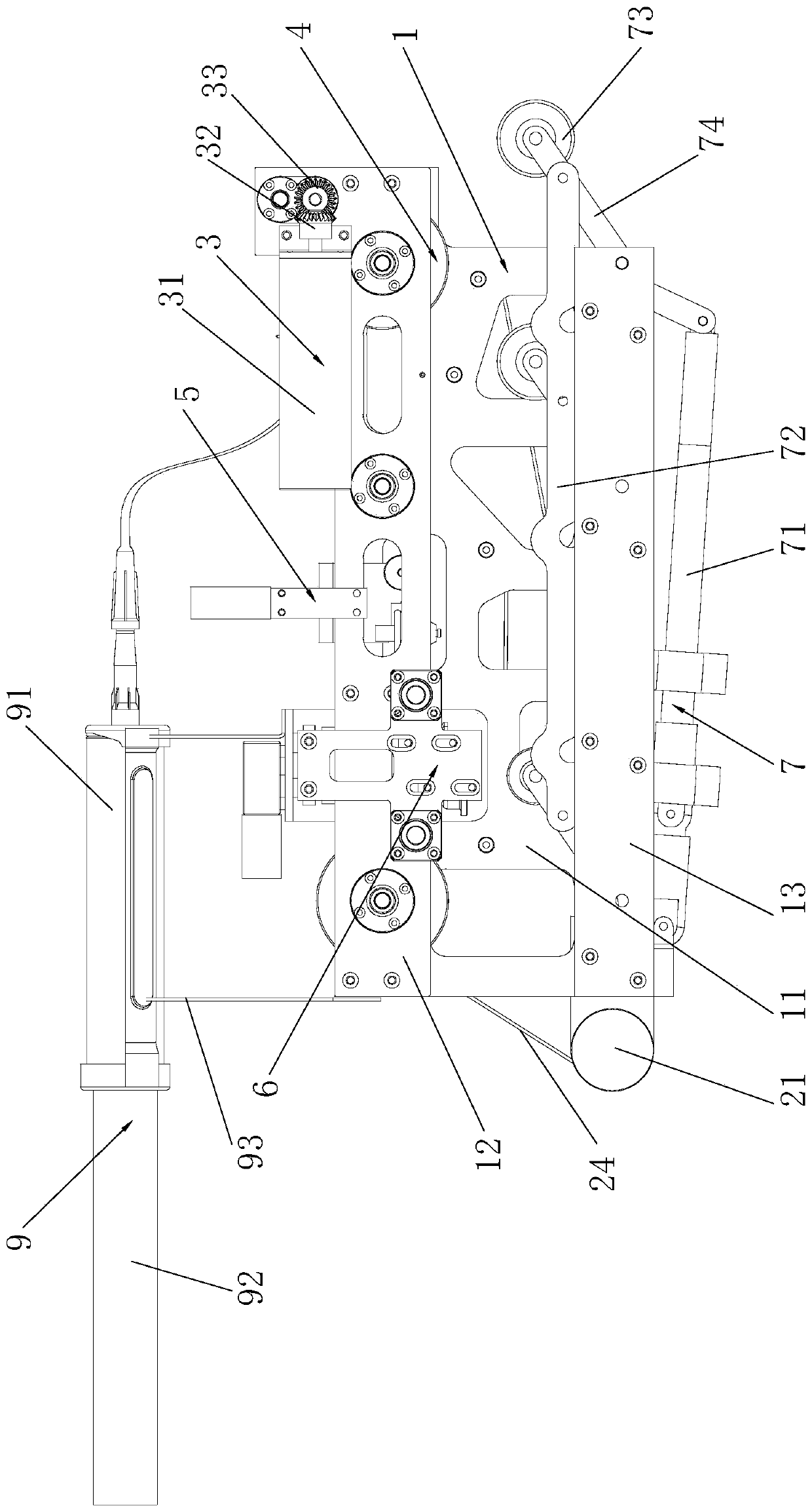 Intelligent insulating sheath wrapping device for line