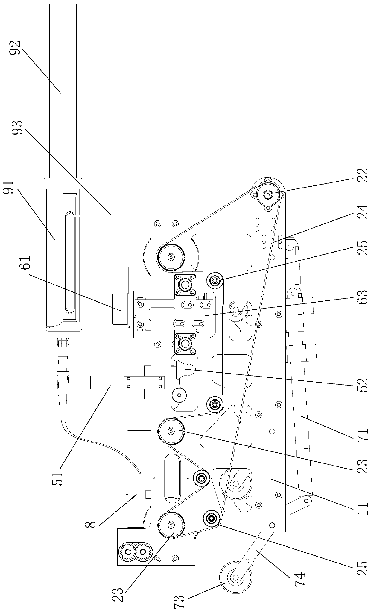 Intelligent insulating sheath wrapping device for line