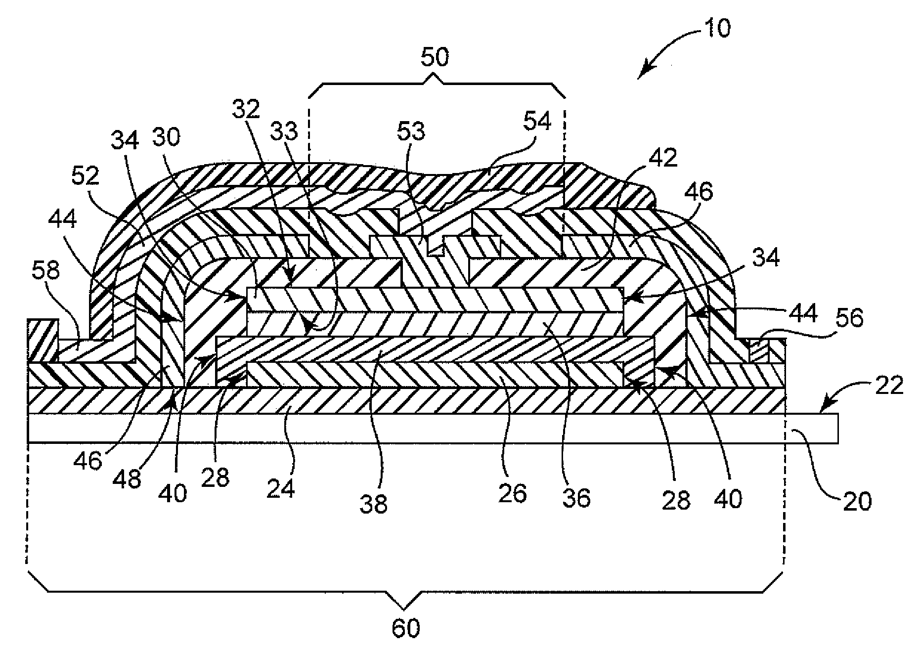 Battery layout incorporating full metal edge seal