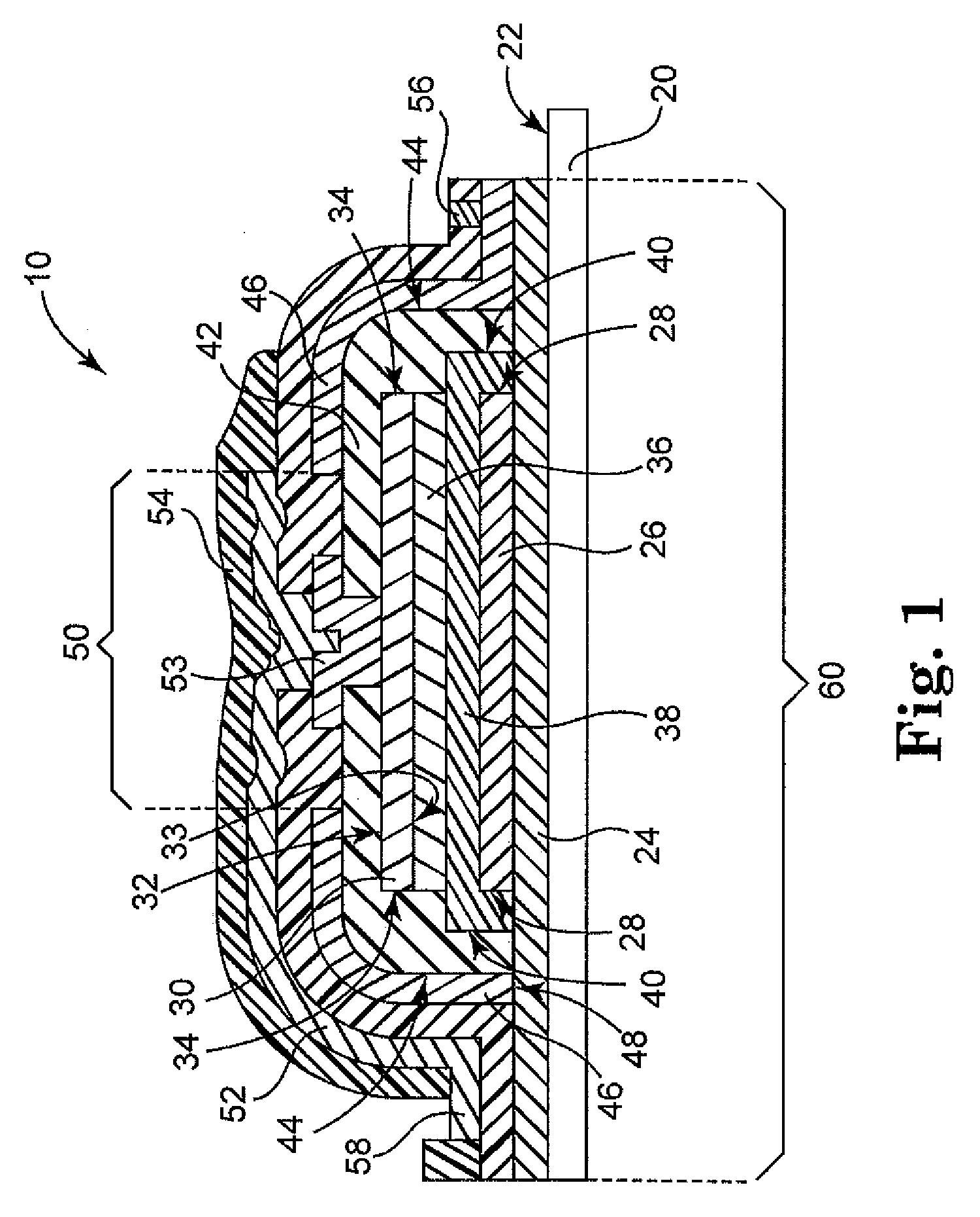 Battery layout incorporating full metal edge seal