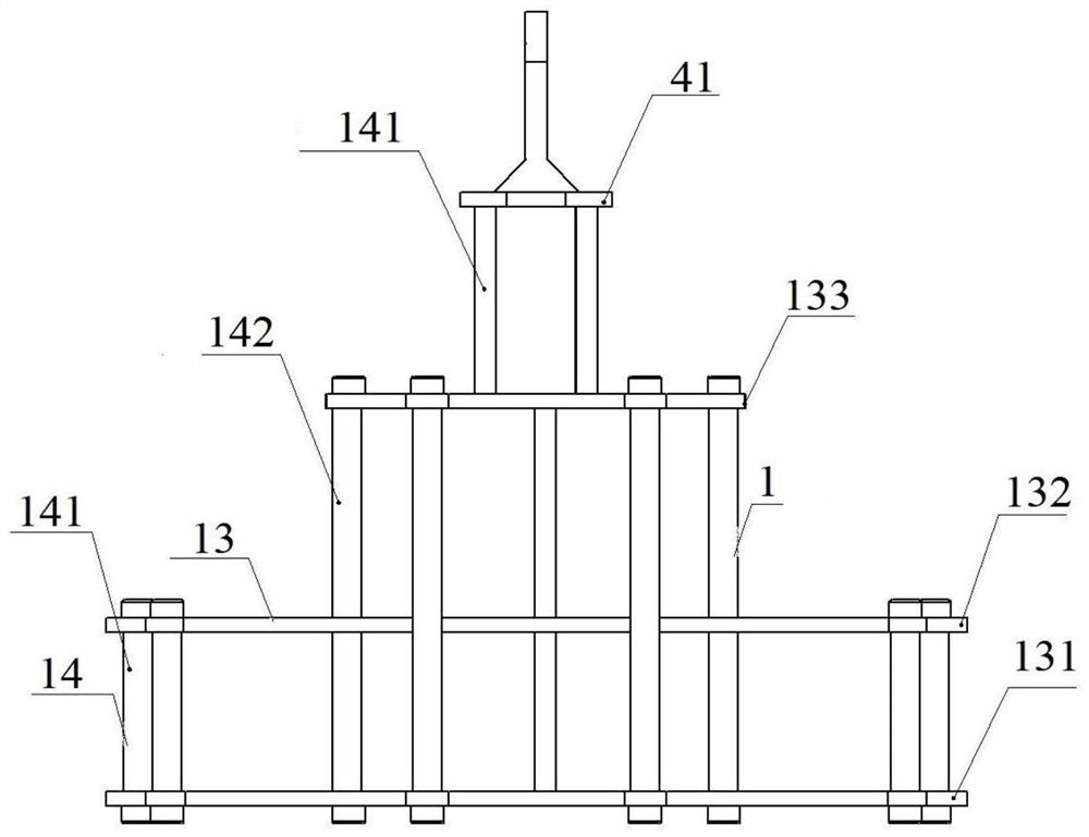 Two-section type three-degree-of-freedom flapping wing aircraft