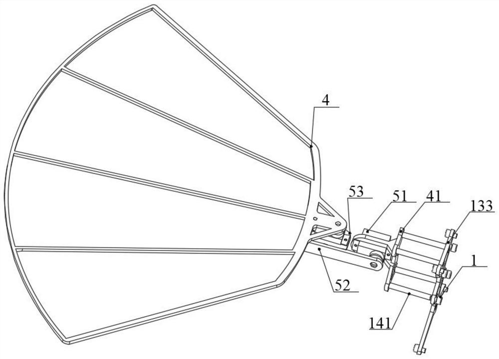 Two-section type three-degree-of-freedom flapping wing aircraft