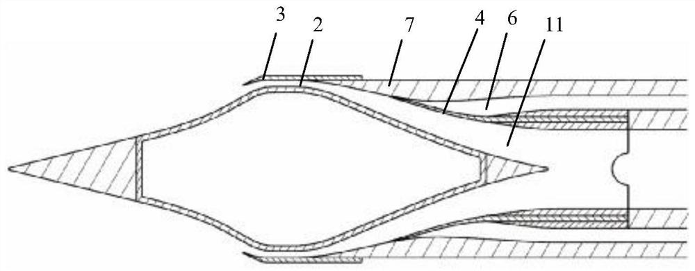 Axial-symmetry inner parallel turbine-based rotary detonation ramjet combined engine and control method