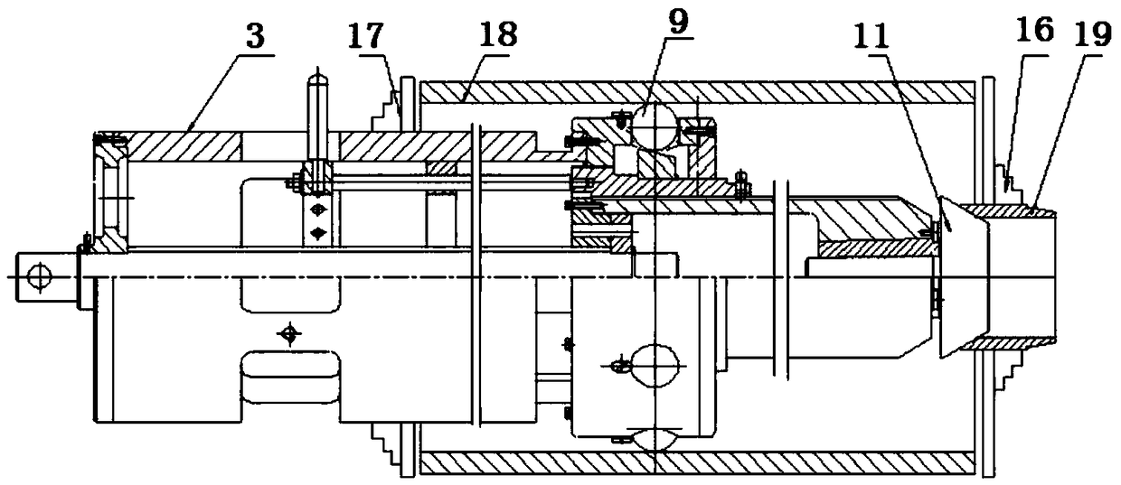 Telescopic extension center for pipe thread lathe