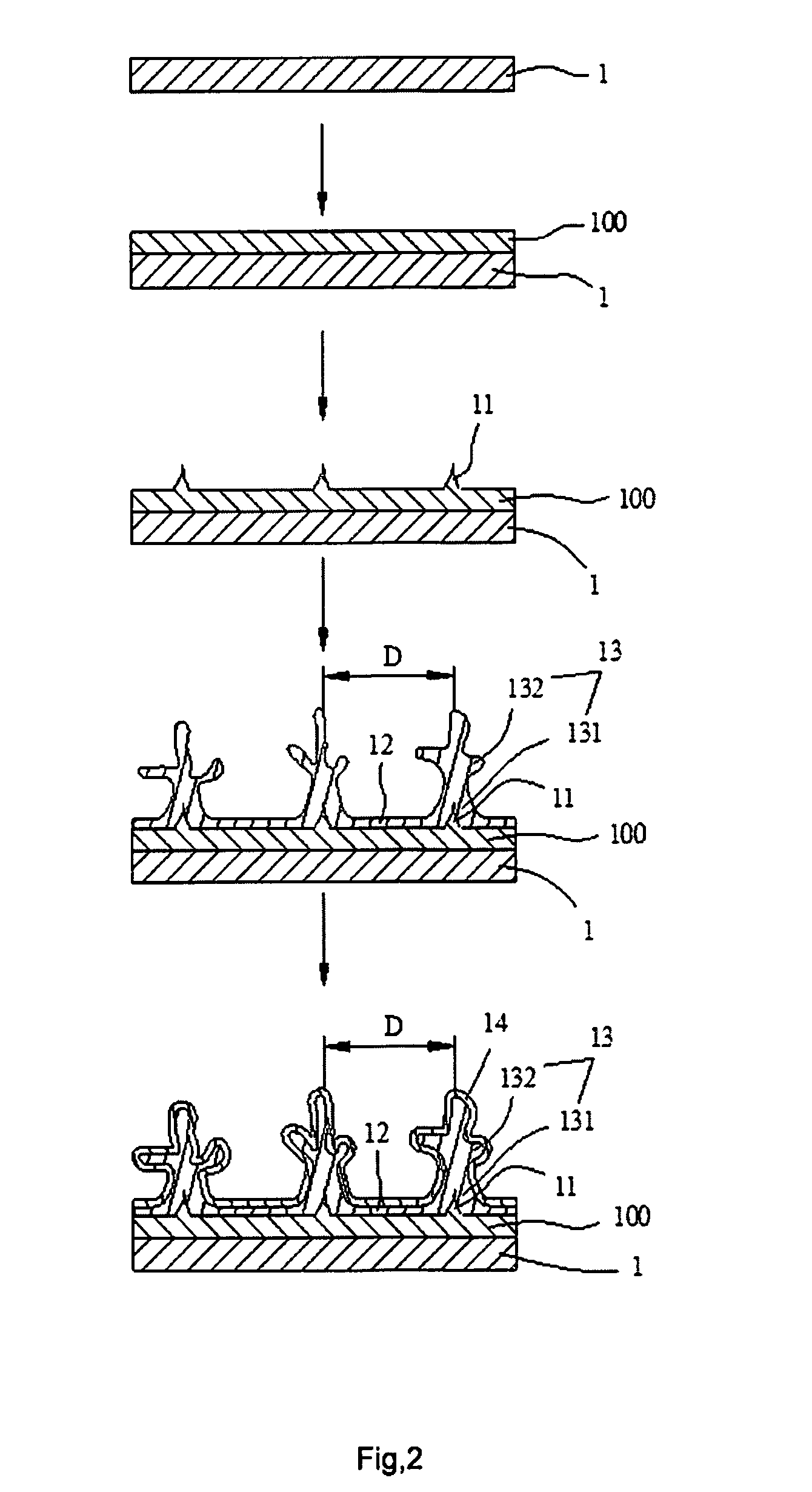 Heat transfer component with dendritic crystal structures and purpose and method of use for such a component