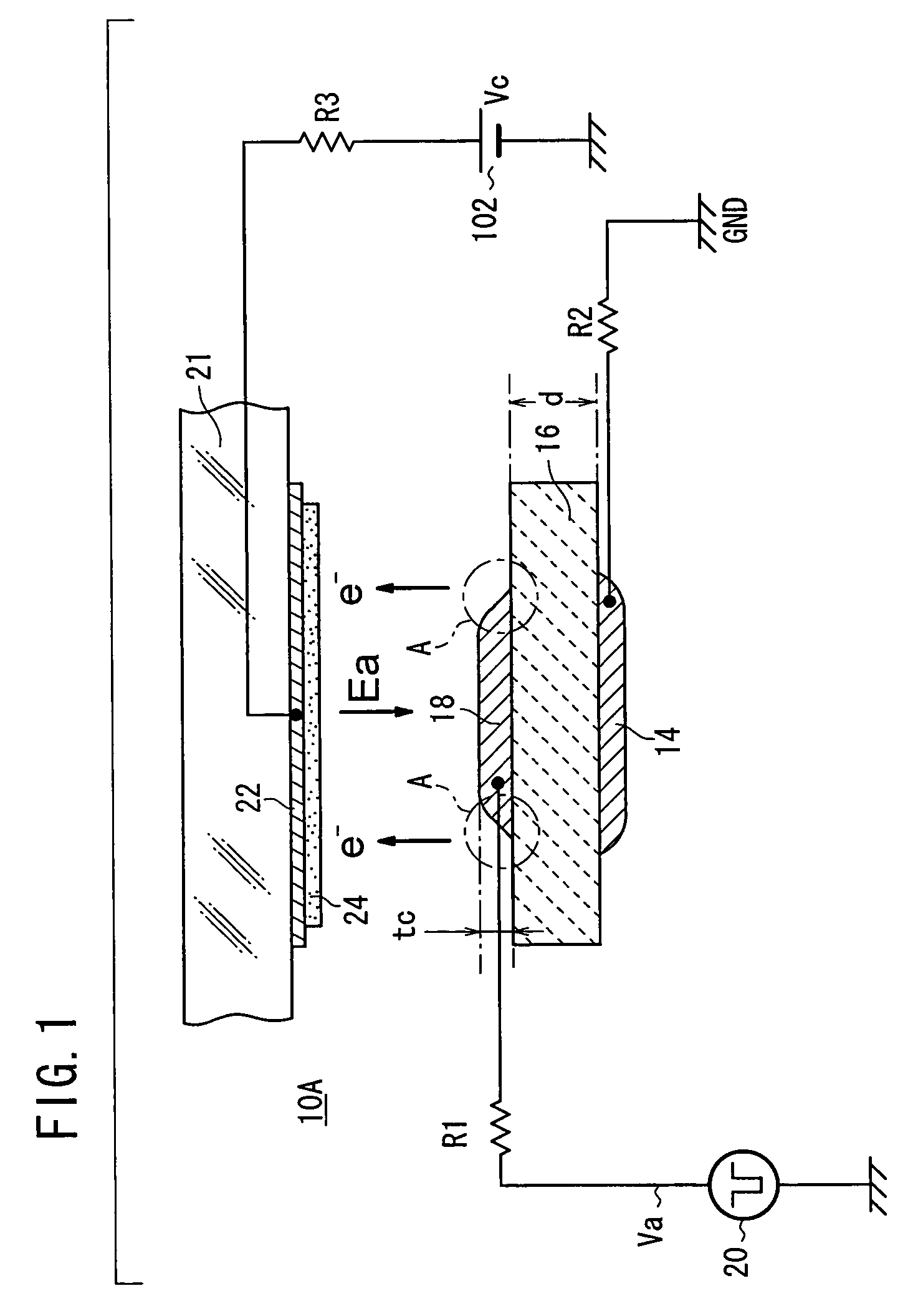 Electron emitter and light emission element