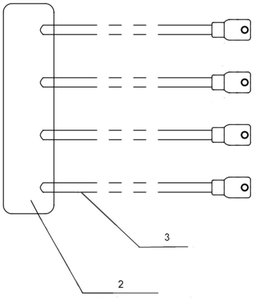 Non-excitation switch wiring structure and transformer