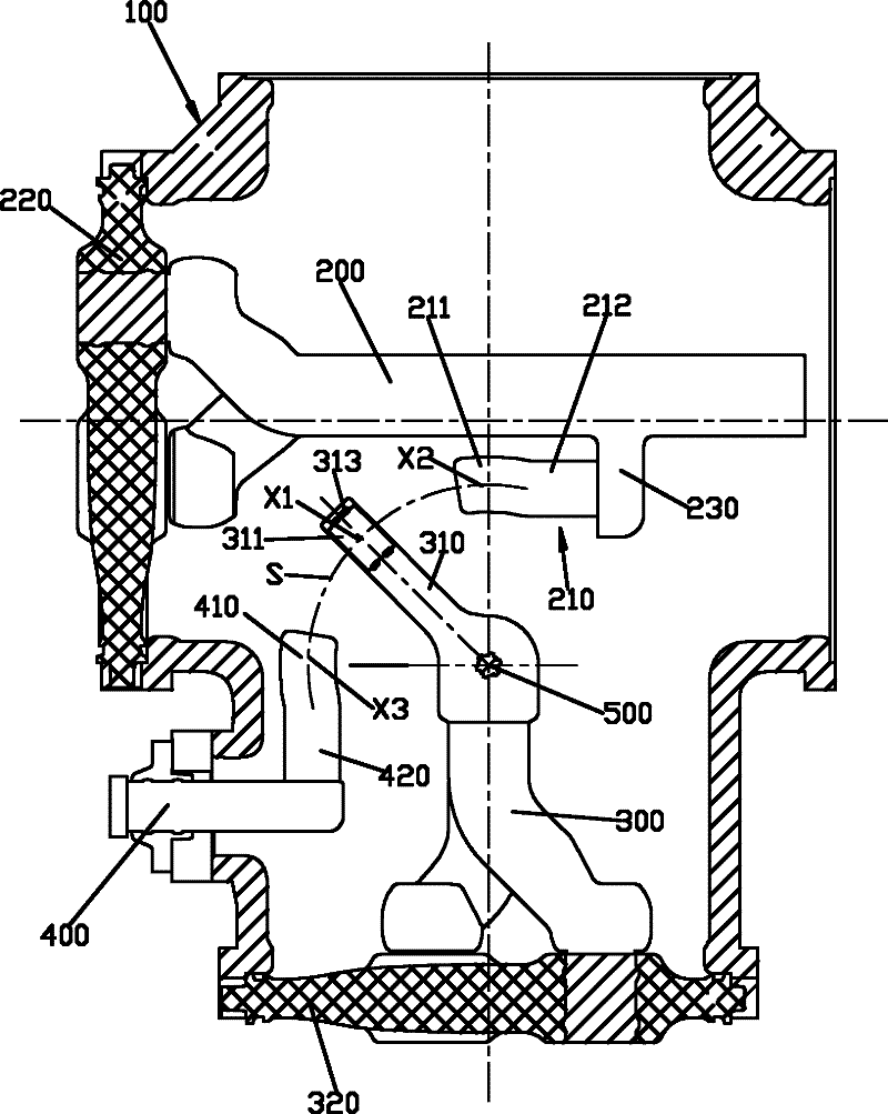 Three-station switch for switchgear