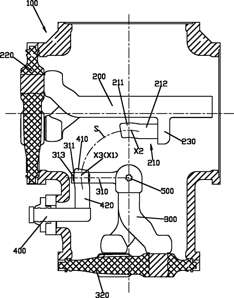 Three-station switch for switchgear