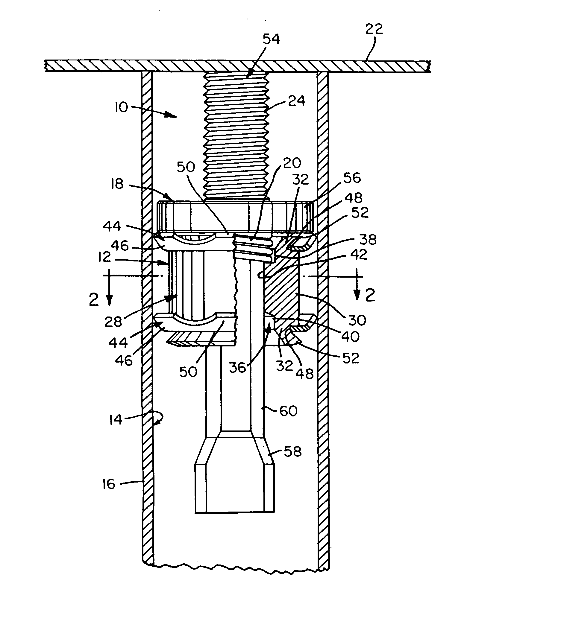 Pop-up fastener