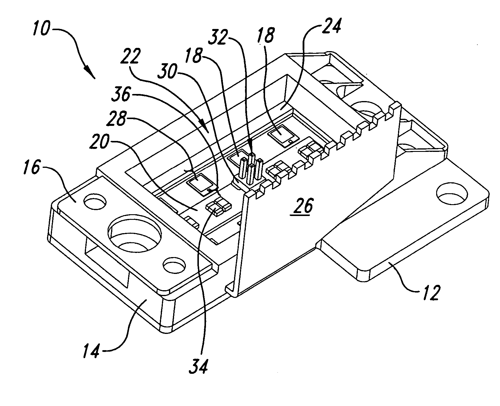 Architecture for power modules such as power inverters