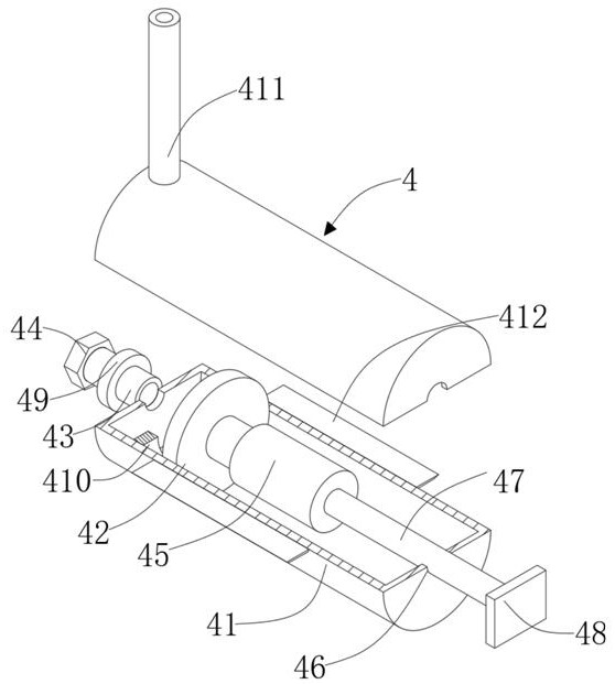 Quick-cooling extrusion blowing device of polypropylene combined cover for plastic infusion container