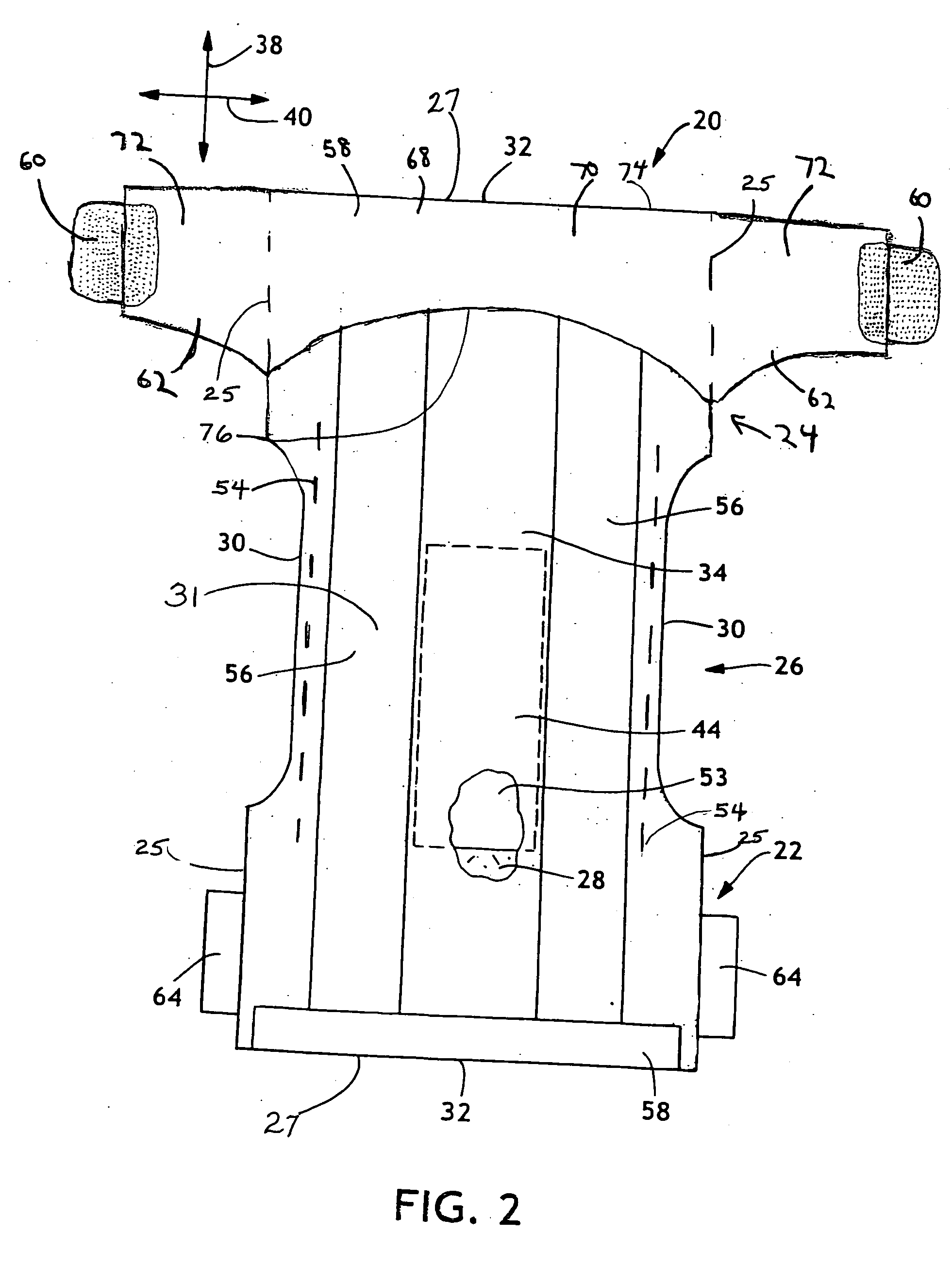 Absorbent article having improved waist feature